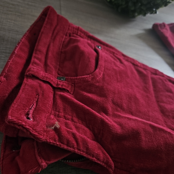 Red Velvet Corduroy Pants 👖 - Picture 2 of 6